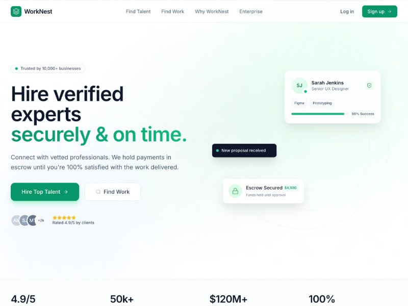 Preview for Freelance Marketplace Landing Page Template
