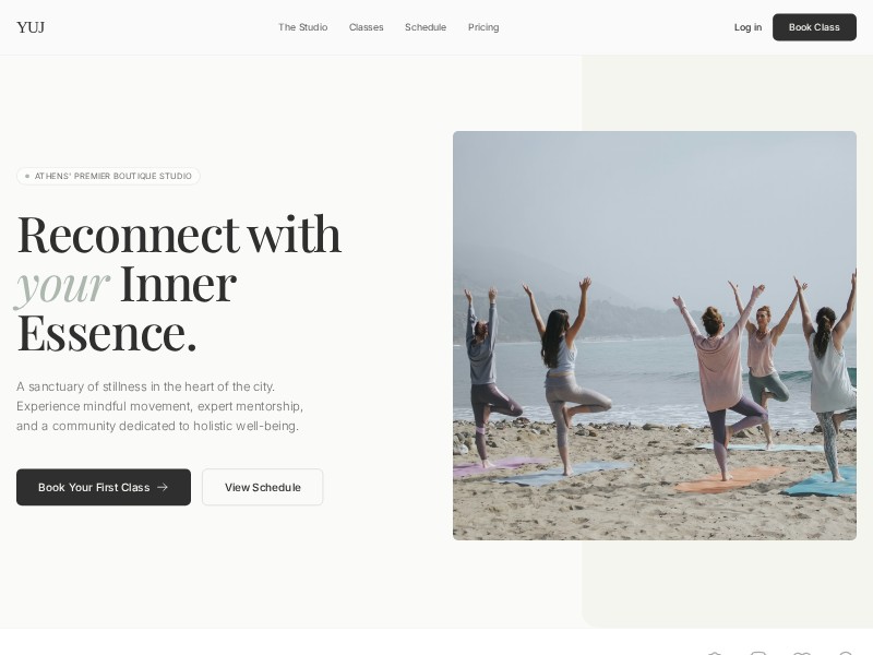 Preview for Yoga Studio Landing Page Template