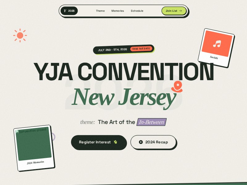 Preview for YJA Convention Landing Page Template