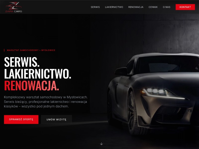 Preview for Automotive Services Landing Page Template