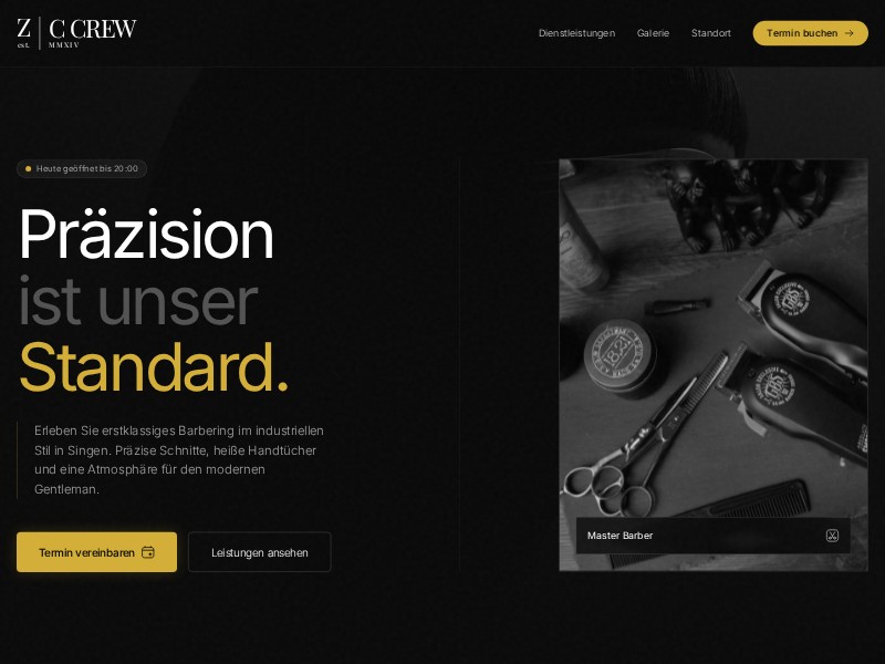 Preview for Barbershop Landing Page Template