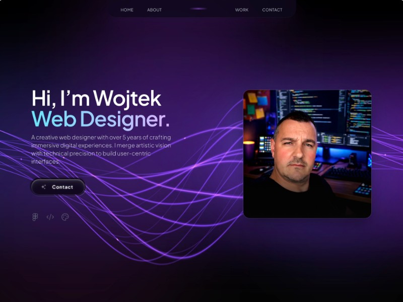 Preview for Web Designer Portfolio Landing Page Template