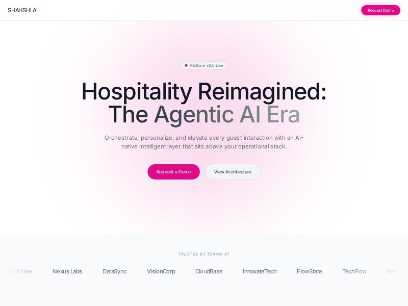 Preview for Autonomous Hospitality AI Landing Page Template