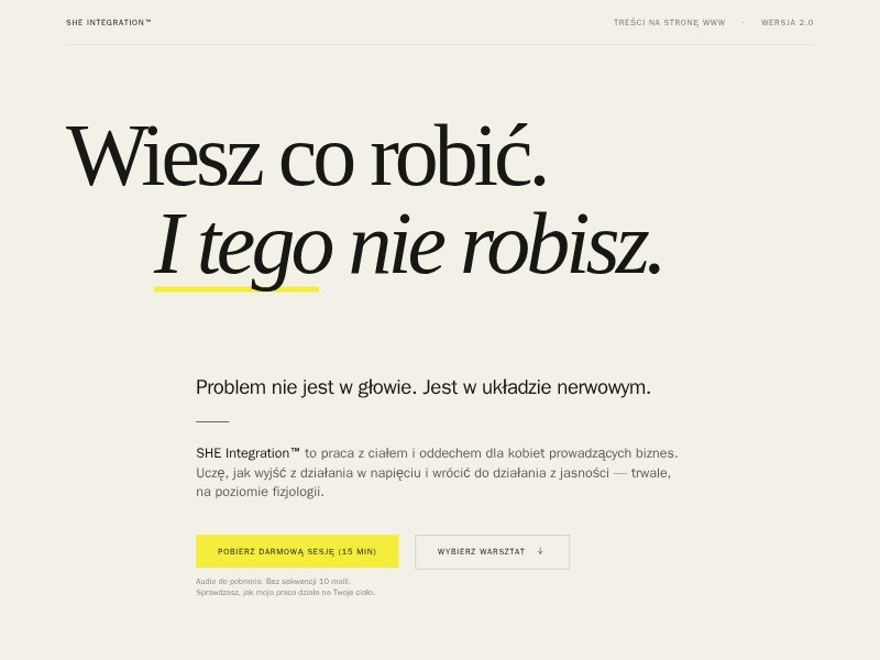 Preview for Somatic Health for Entrepreneurs Landing Page Template