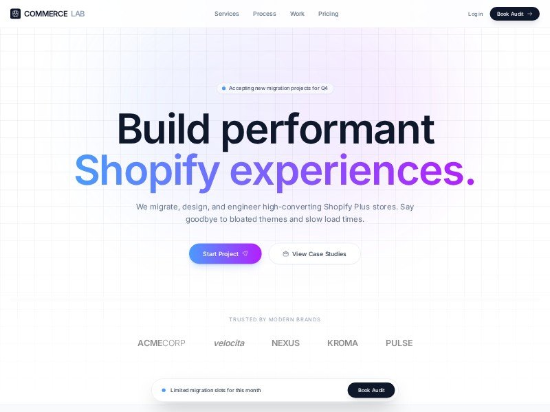 Preview for Shopify Agency Landing Page Template