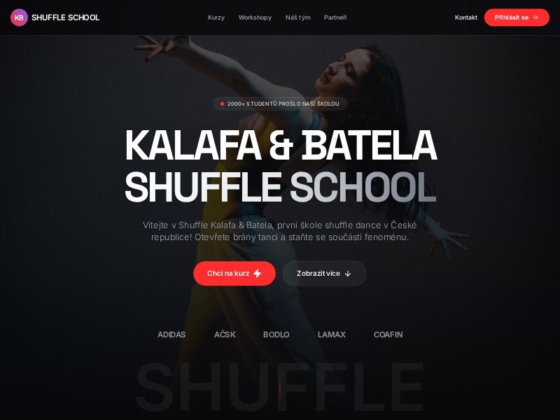 Preview for Shuffle Dance School Landing Page Template