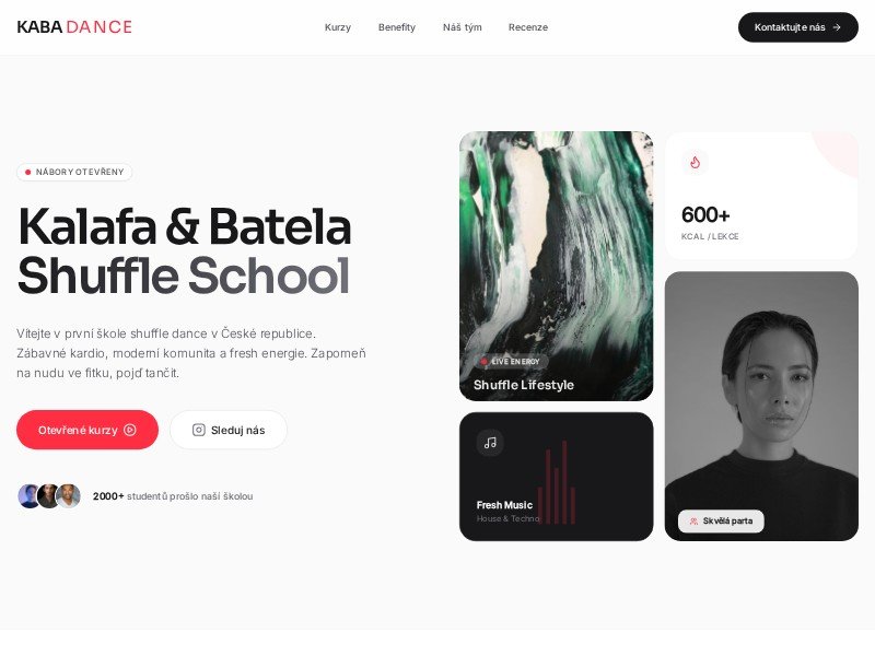 Preview for Shuffle Dance School Landing Page Template