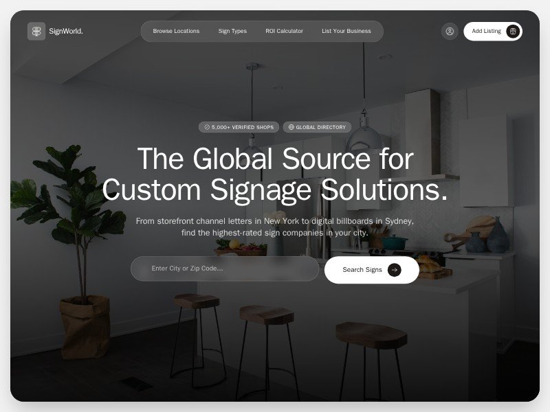 Preview for SignWorld Signage Directory Landing Page Template