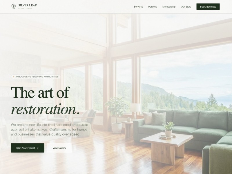 Preview for Hardwood Flooring Services Landing Page Template