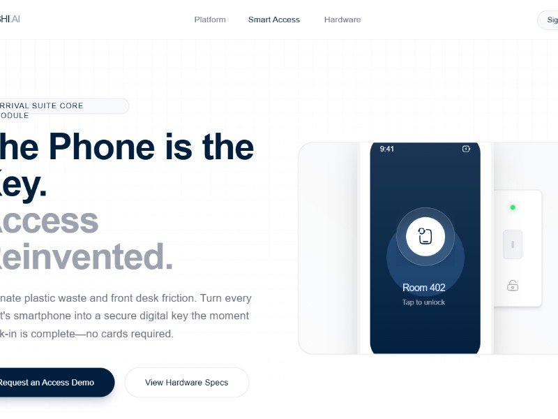 Preview for Smart Access Hospitality Landing Page Template
