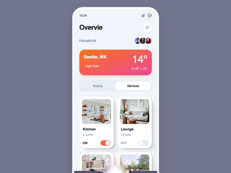 Preview for Smart Home Mobile UI Template
