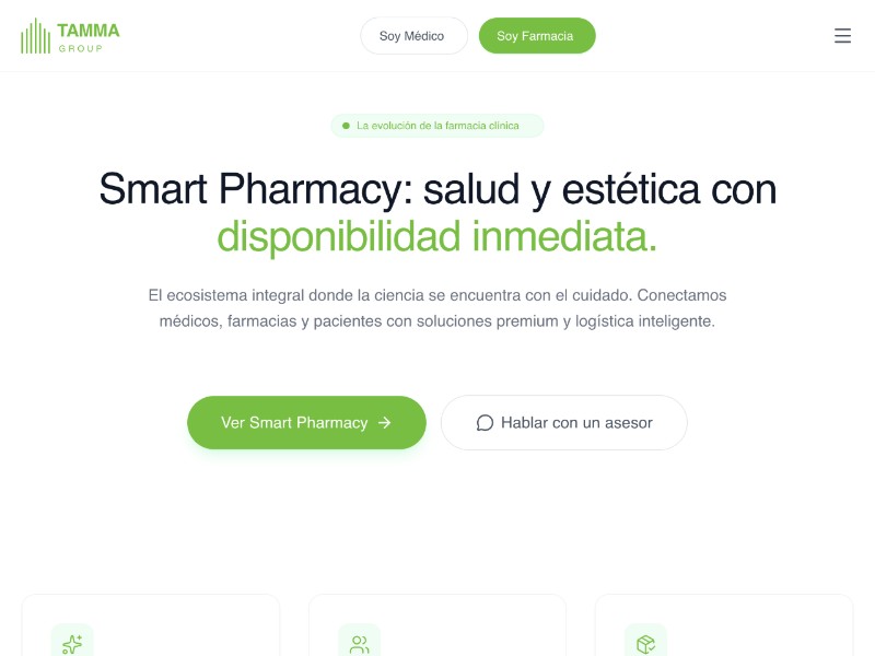 Preview for Smart Pharmacy Health Landing Page Template