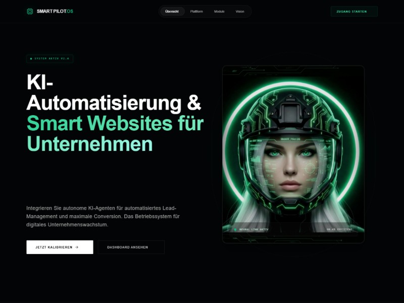 Preview for Smart Pilot OS AI Automation Landing Page Template