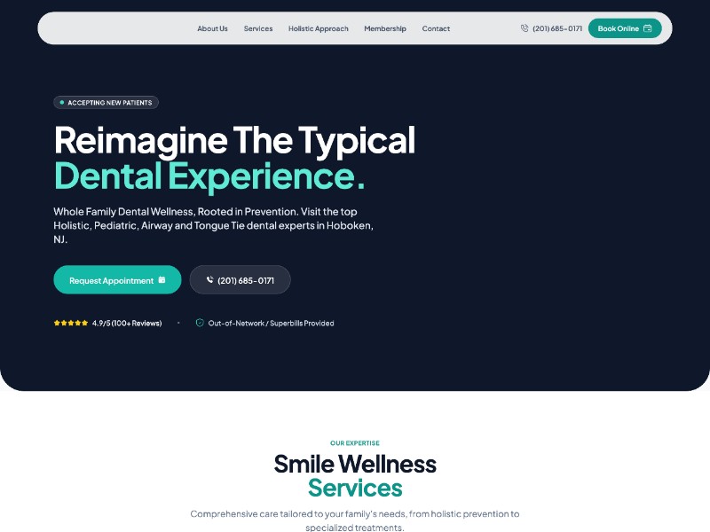 Preview for Holistic Dental Clinic Landing Page Template