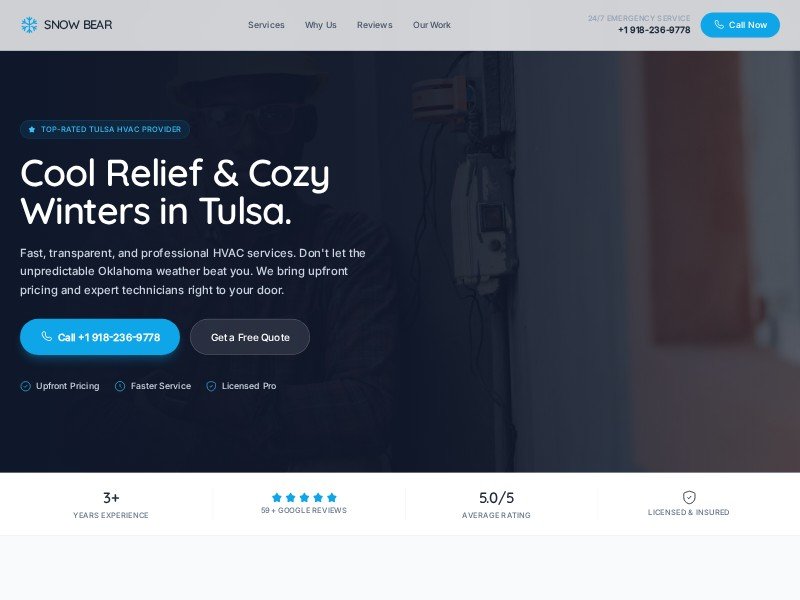 Preview for Snow Bear Heat and Air | Tulsa’s 5-Star HVAC & AC Repair Experts