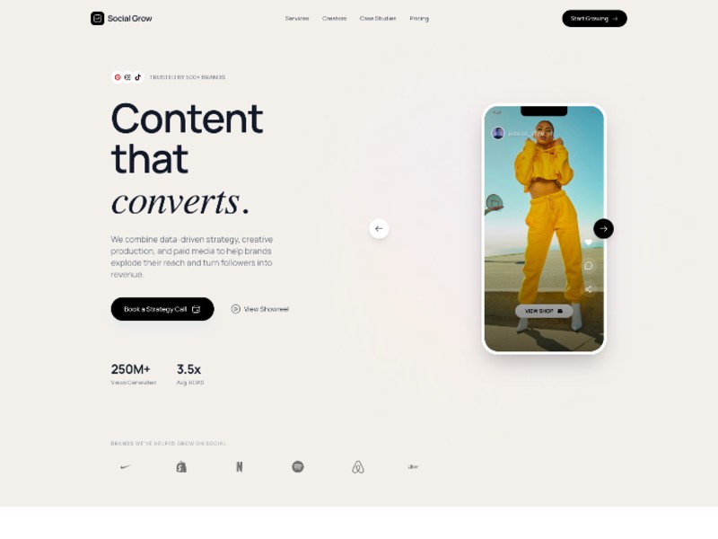 Preview for Social Media Agency Landing Page Template