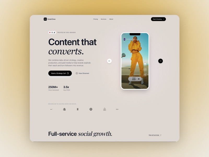 Preview for Social Media Agency Landing Page Template
