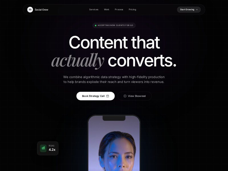 Preview for Social Media Agency Landing Page Template