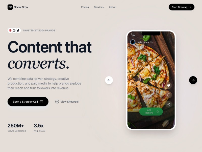 Preview for Social Media Agency Landing Page Template