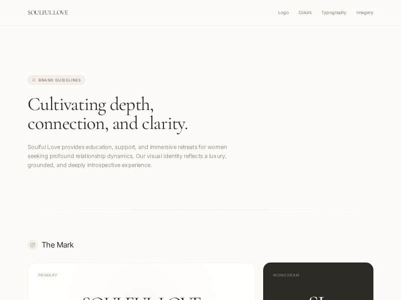 Preview for Soulful Love Brand Guidelines Template