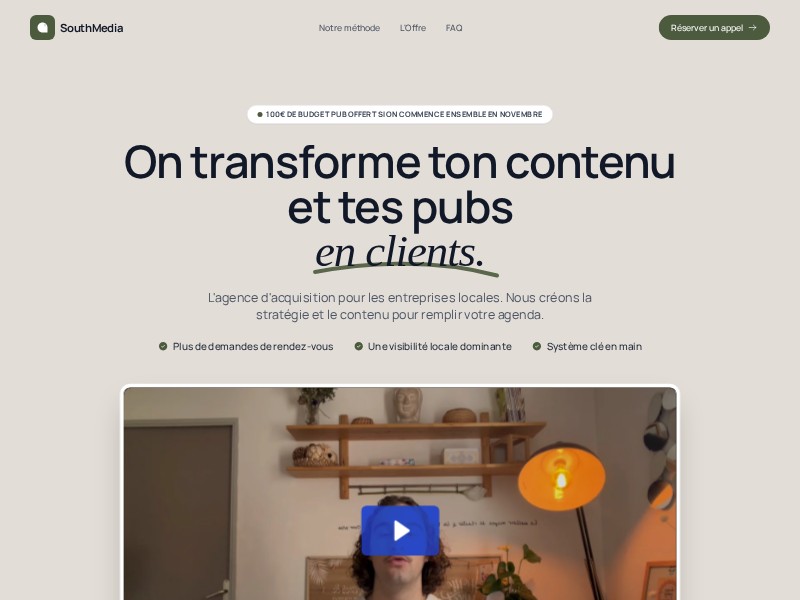 Preview for Local Marketing Agency Landing Page Template