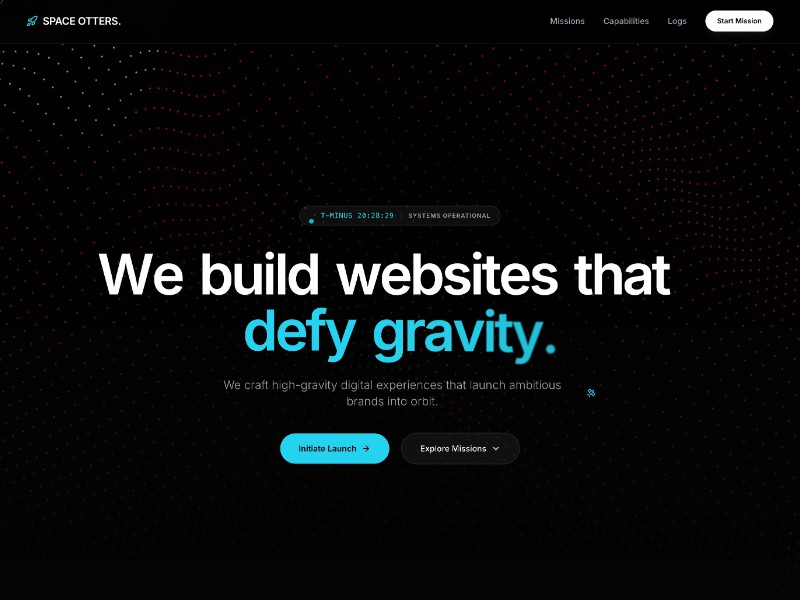 Preview for Space Otters Web Design Agency Landing Page Template