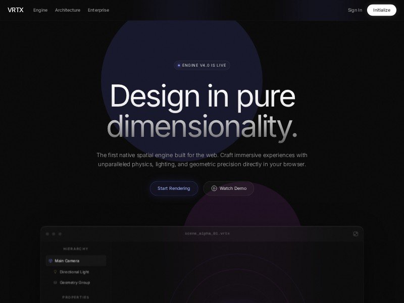 Preview for 3D Technology Landing Page Template