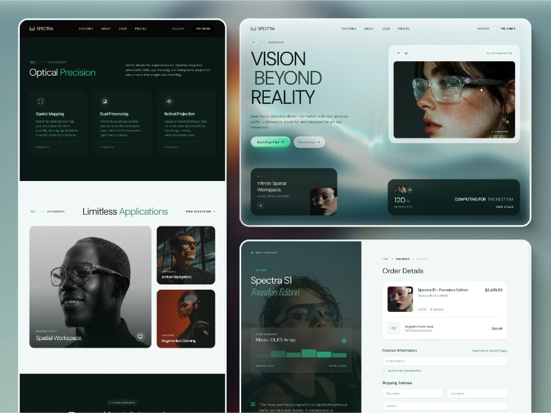 Preview for Spectra AR Hardware Landing Page Template