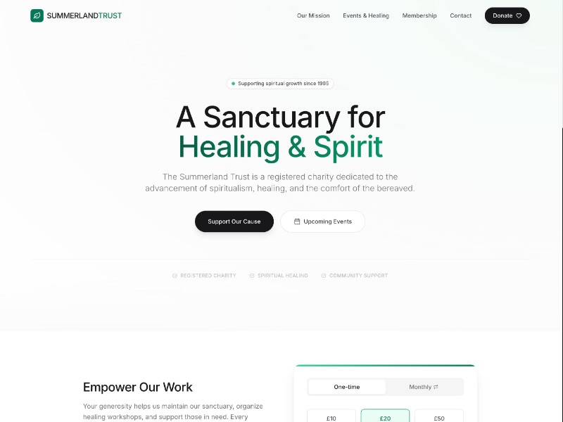 Preview for Spiritual Charity Landing Page Template