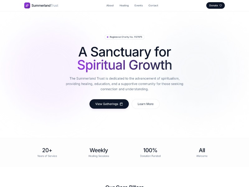 Preview for Spiritual Charity Landing Page Template