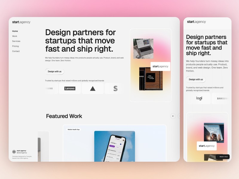 Preview for Design Agency Landing Page Template