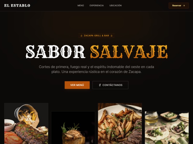 Preview for Restaurant Grill & Bar Landing Page Template
