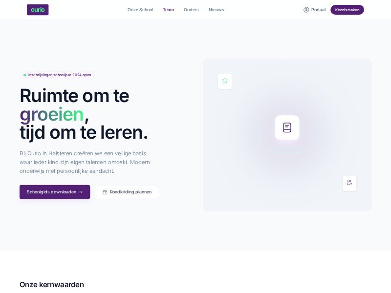 Preview for Primary School Landing Page Template