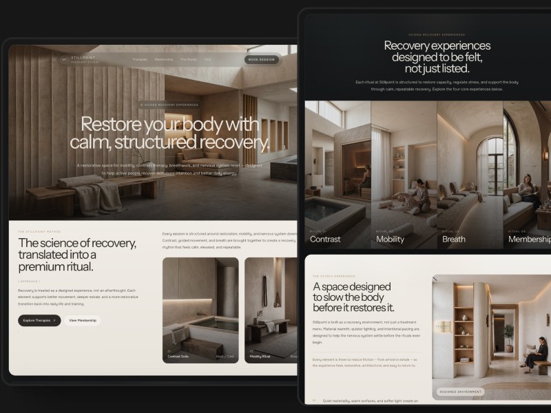 Preview for Recovery Studio Landing Page Template
