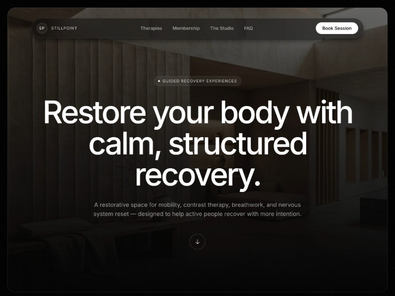 Preview for Stillpoint Recovery Studio Landing Page Template