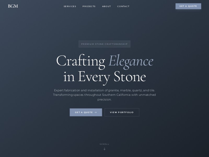 Preview for Stone & Tile Services Landing Page Template