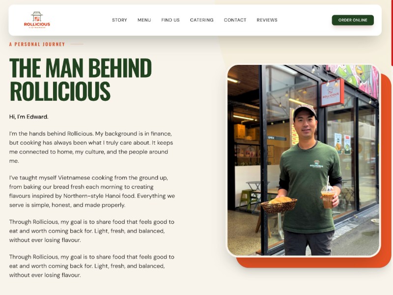 Preview for Vietnamese Restaurant Landing Page Template