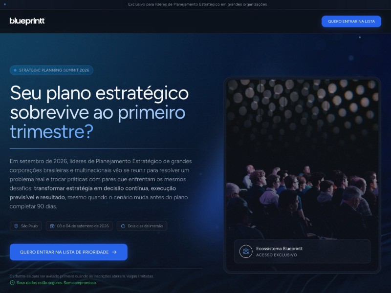 Preview for Strategic Conference Landing Page Template