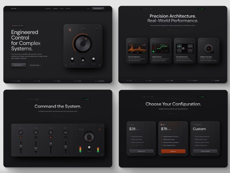 Preview for Stratum Systems SaaS Landing Page Template