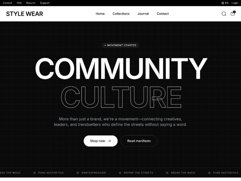 Preview for Streetwear E-commerce Website Template