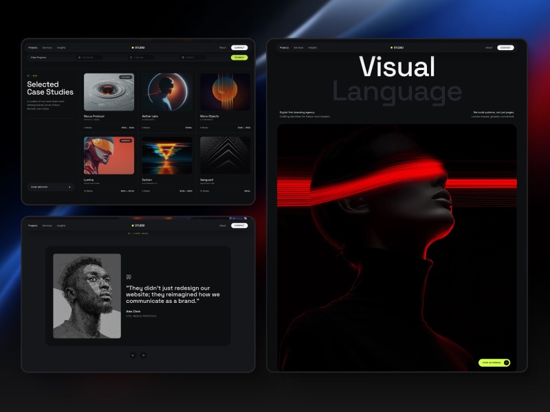 Preview for Studio Agency Full Website Template