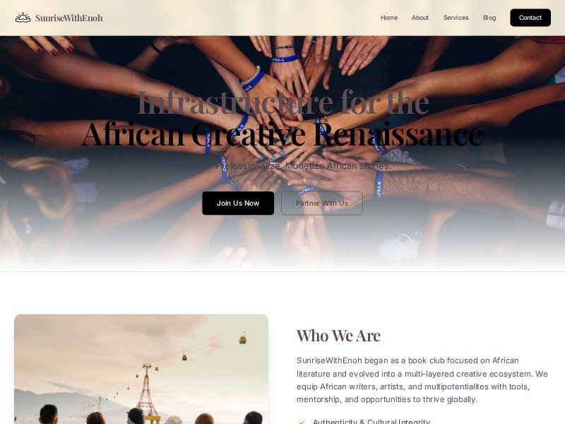 Preview for African Creative Collective Landing Page Template