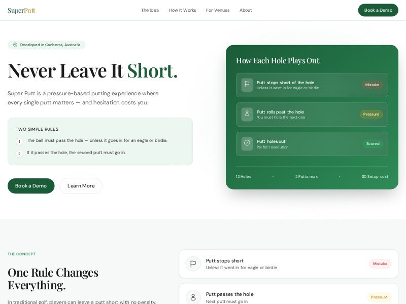 Preview for Golf Landing Page Template