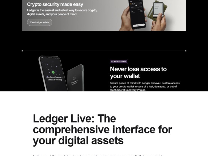 Preview for Ledger® Live – The Ultimate App to Securely Manage Your Crypto