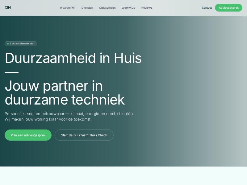 Preview for Sustainable Home Services Landing Page Template