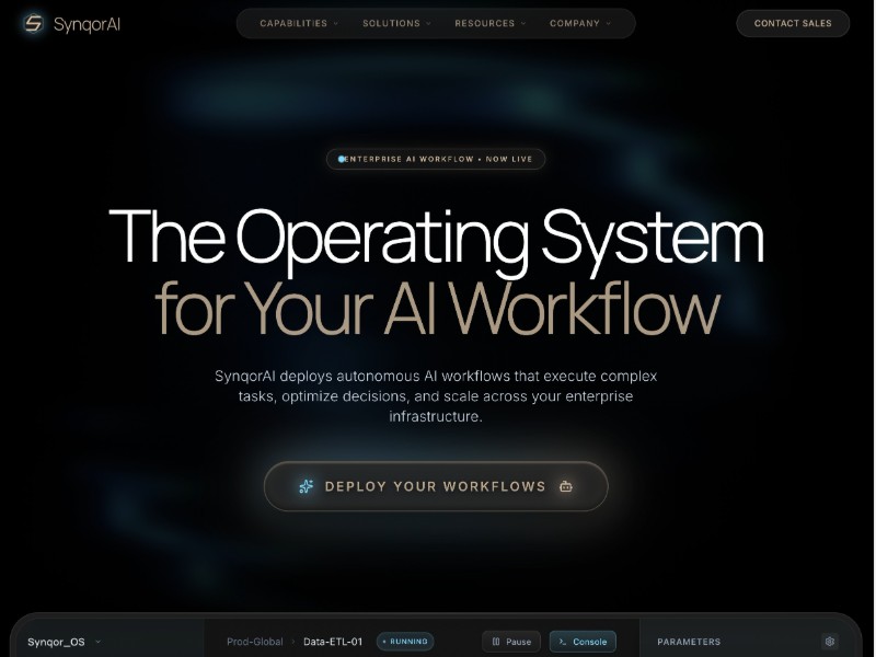 Preview for SynqorAI, The Operating System for AI Workflows