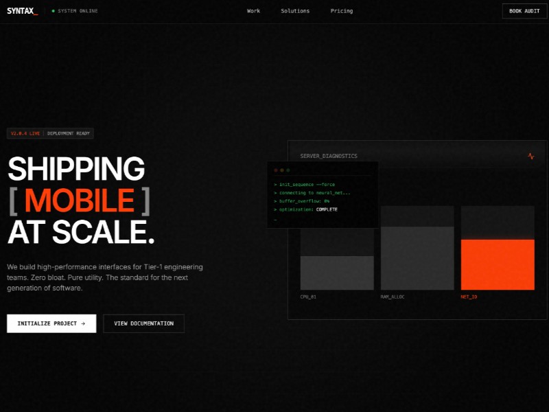 Preview for Futuristic SaaS Studio Landing Page Template