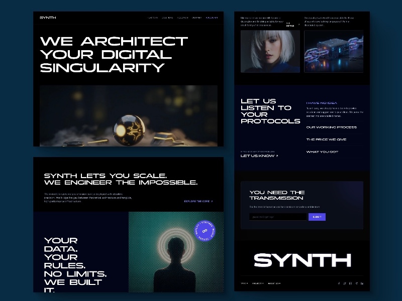Preview for SYNTH SaaS Landing Page Template