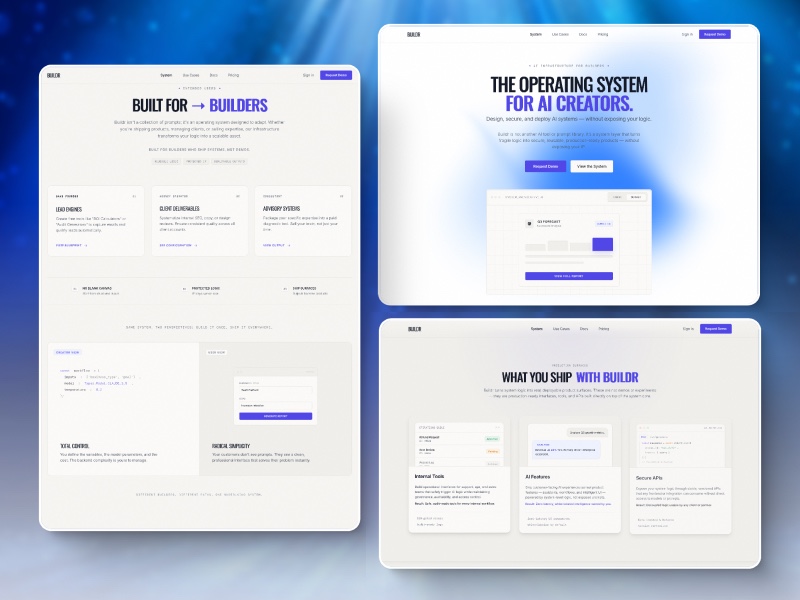 Preview for AI Builder OS – Modern SaaS Landing Page Template