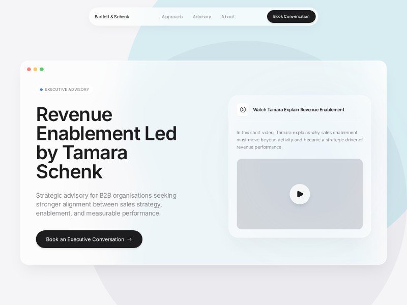 Preview for Executive Advisory Landing Page Template